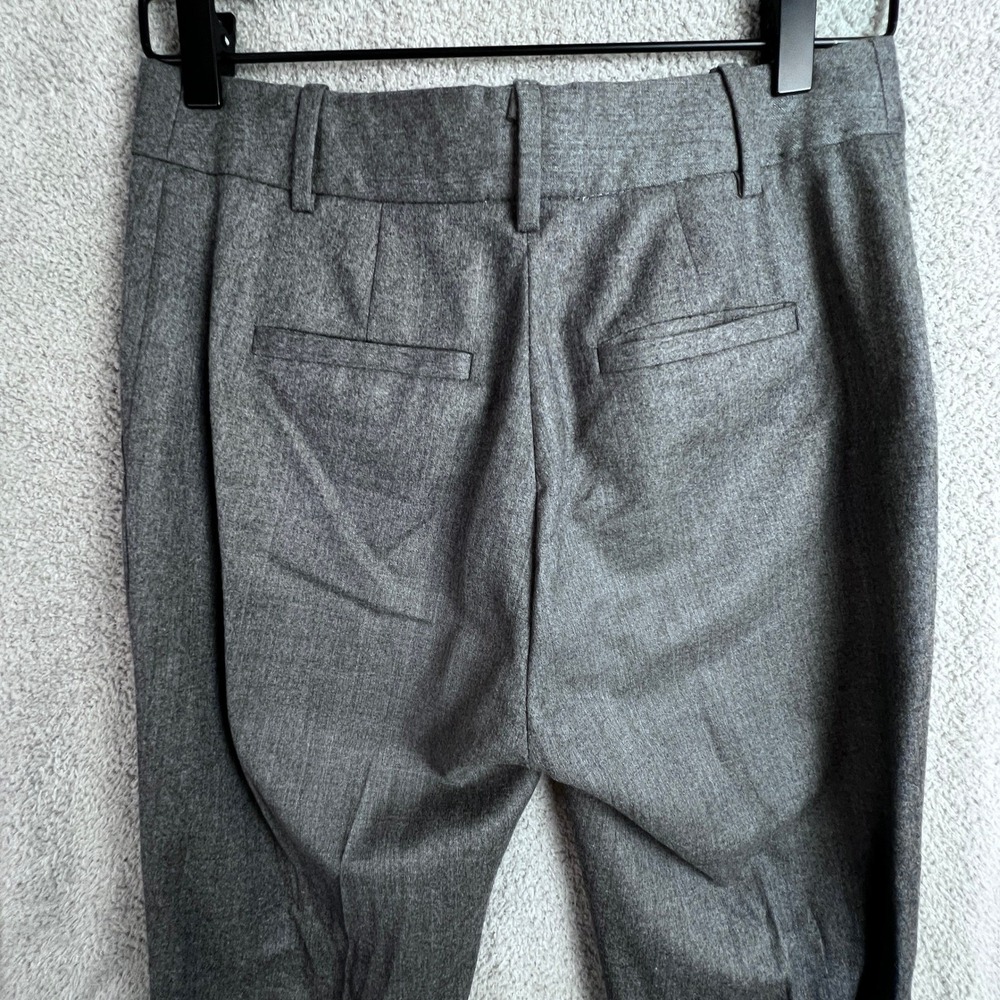 J.Crew Wool Dress Pants Womens Size 0 100% Wool Vitale Barberis Canonico Grey - Picture 12 of 12
